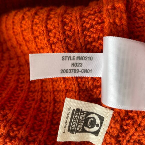 Madewell Waffle Knit Sweater Vest Size M Roasted Squash Orange Cotton Fall Layer - Picture 12 of 13